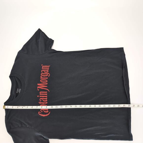 Tangerine Unisex Black with Red Captain Morgan Logo Cotton T-Shirt - Size M -GUC - Picture 8 of 9